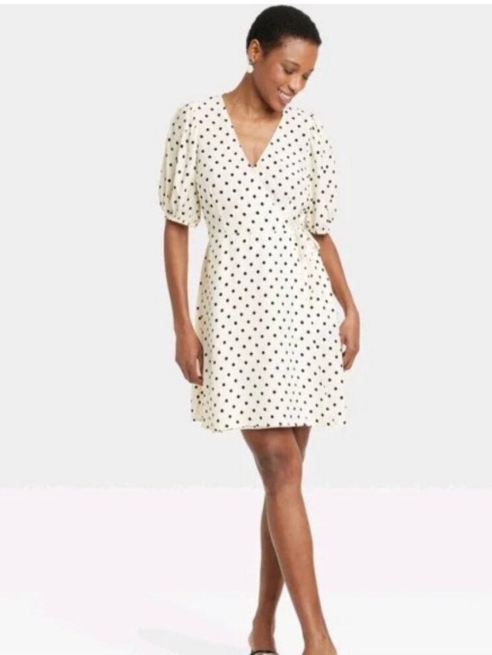 NWT A New Day Polka Dot Wrap Dress